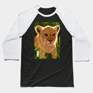 Lion Cub - Black Baseball T-Shirt